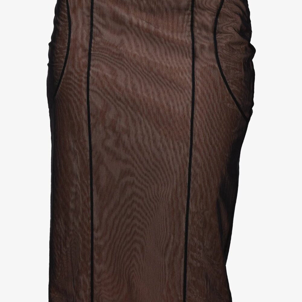 Gucci Black Tom Ford For Mesh Seamed 2001 Skirt size 6